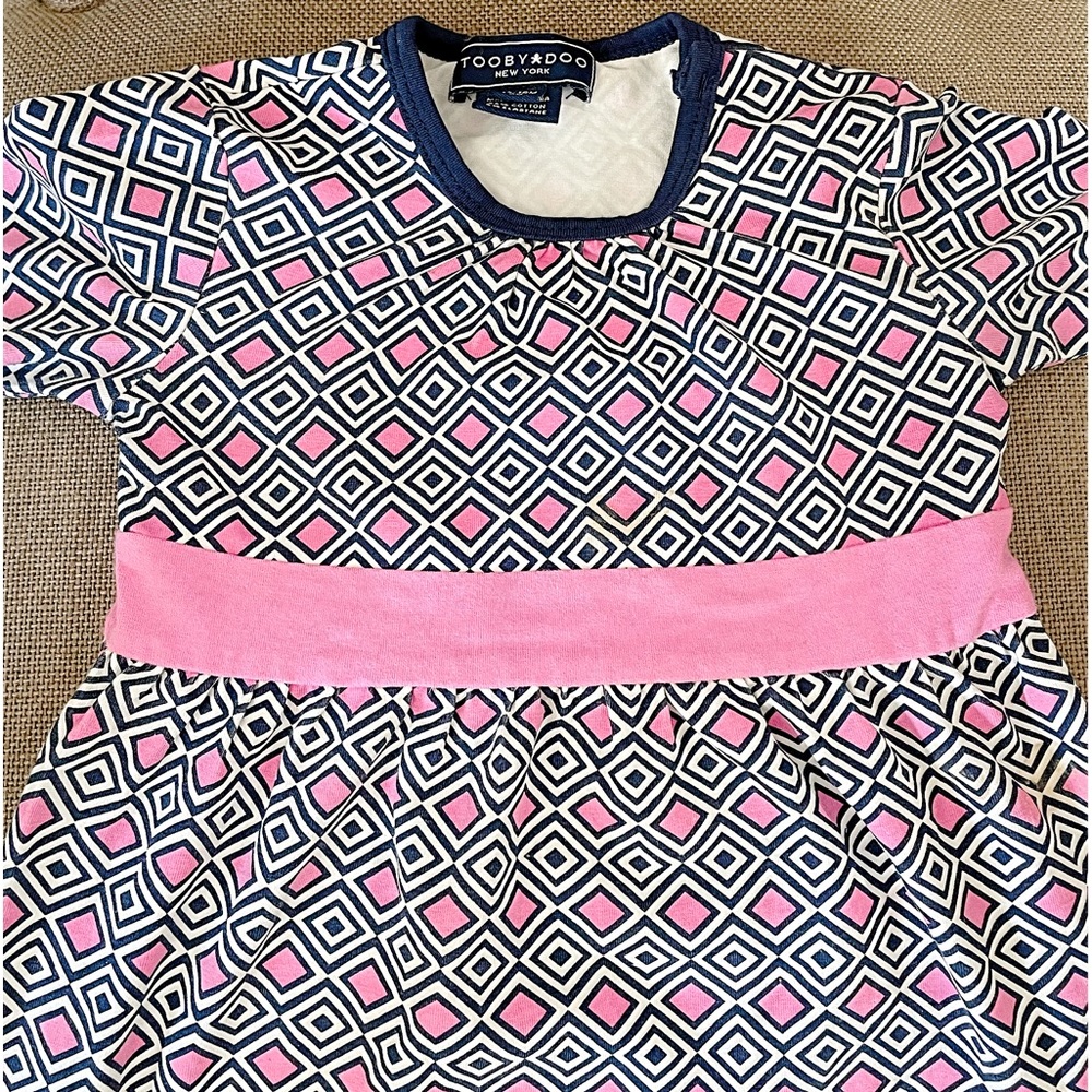 Adorable Tooby*Doo Baby Girl Blue/Pink Empire Waist Dress! 12-18M